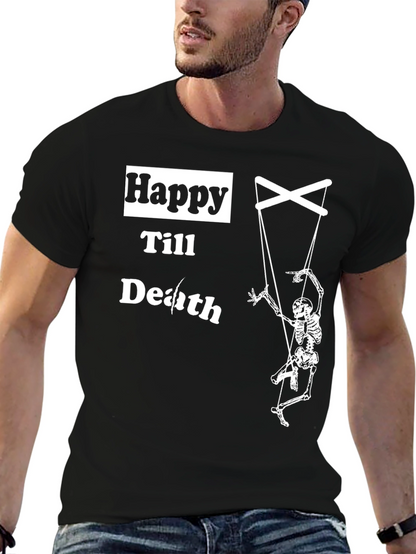 Happy Till Death Skeleton Puppet T-Shirt