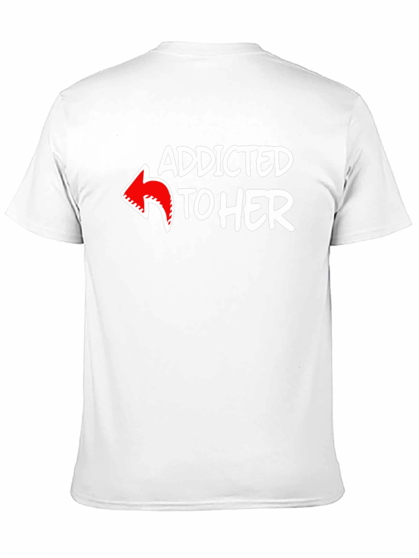 Addicted to Her Graphic Tee - Black Cotton Blend