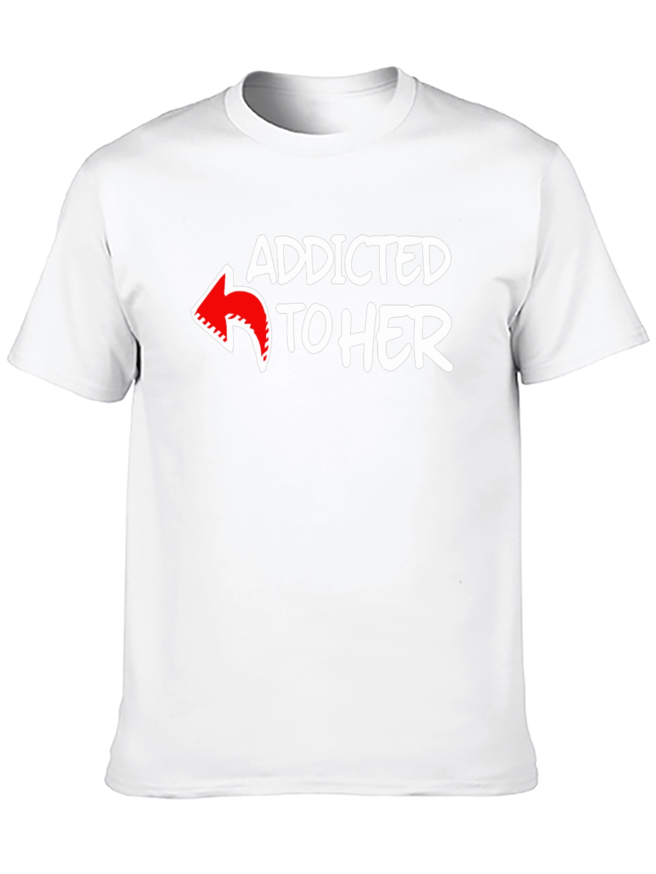 Addicted to Her Graphic Tee - Black Cotton Blend