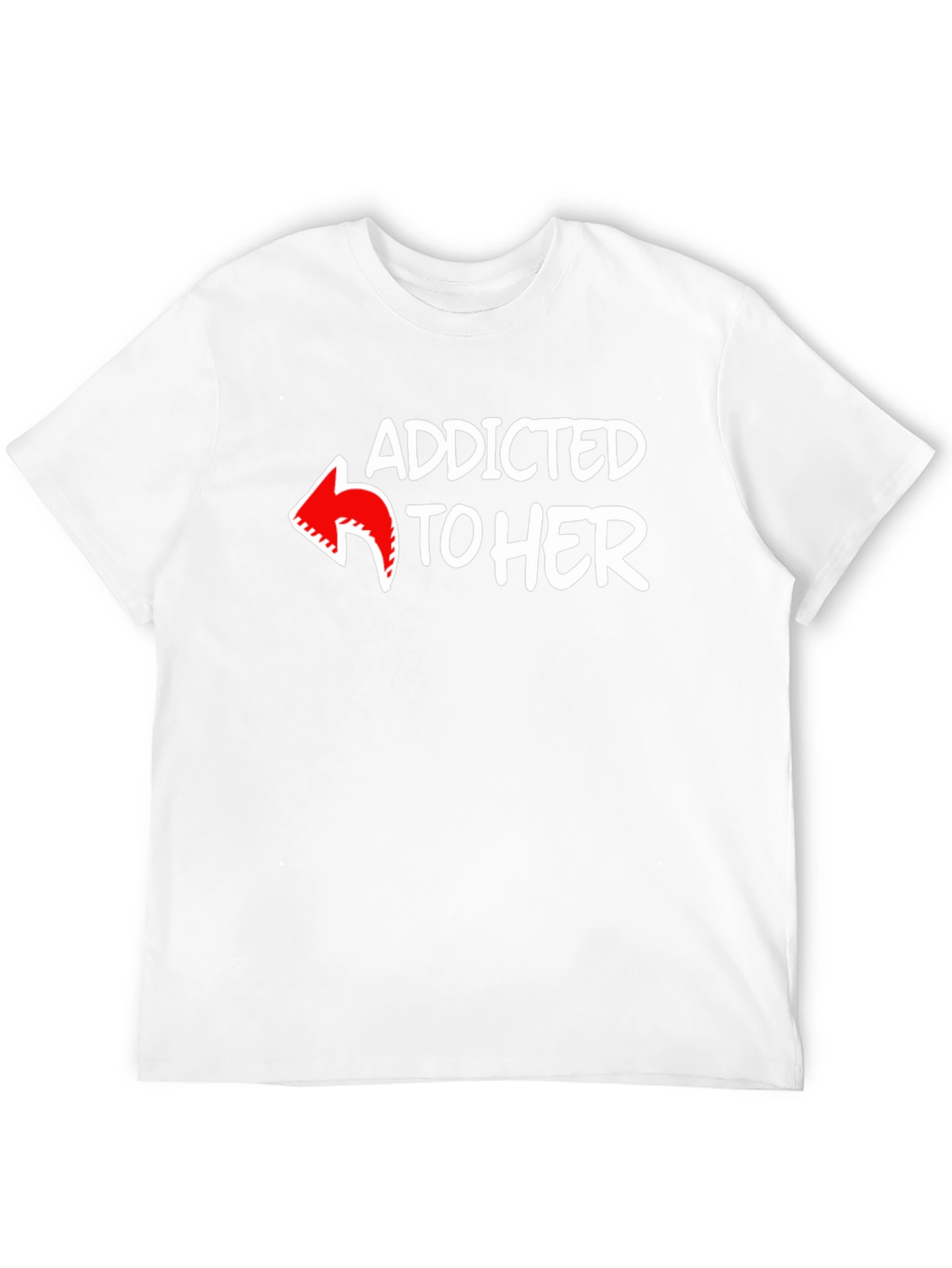 Addicted to Her Graphic Tee - Black Cotton Blend