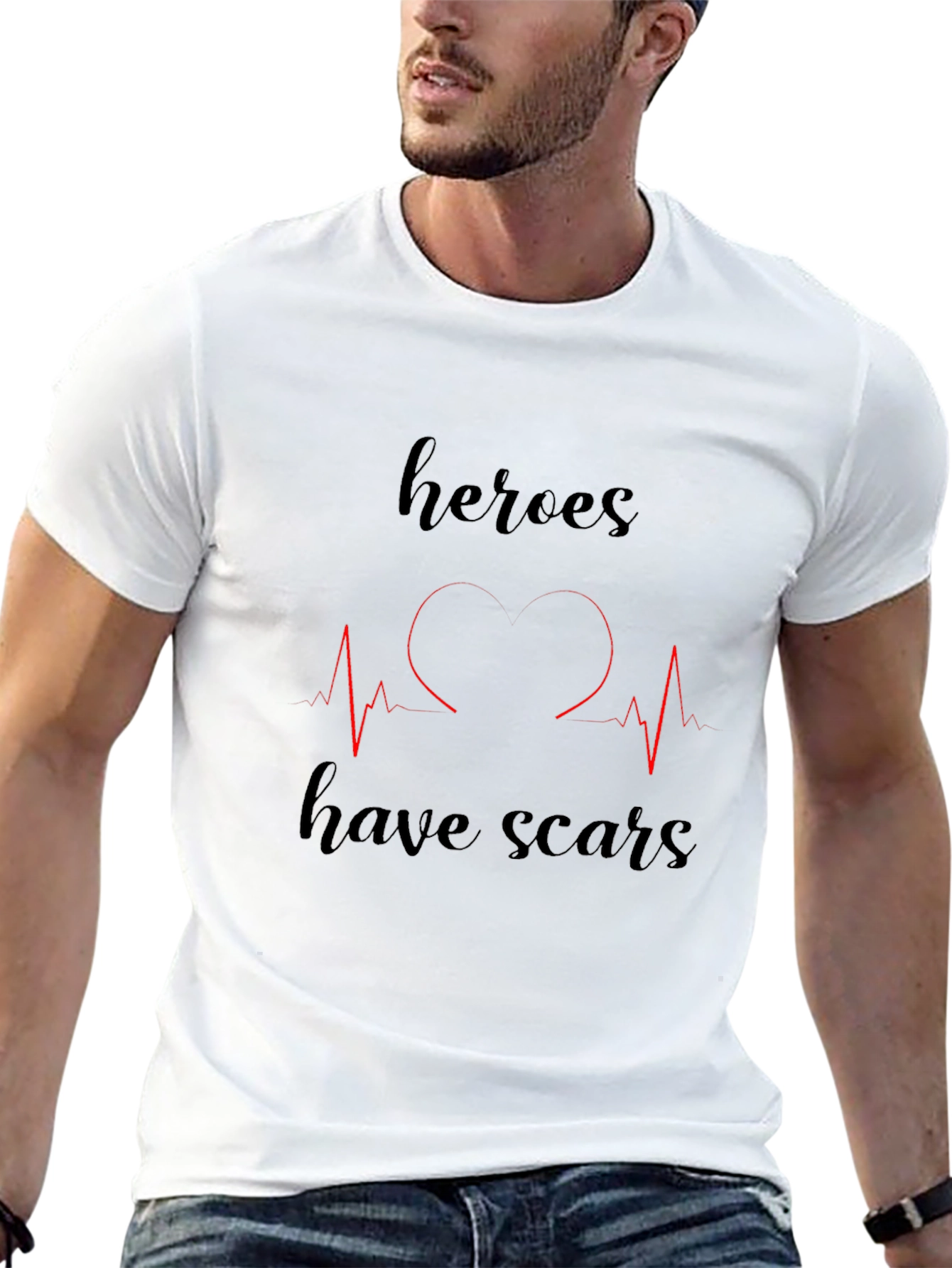 Heroes Have Scars Graphic T-Shirt