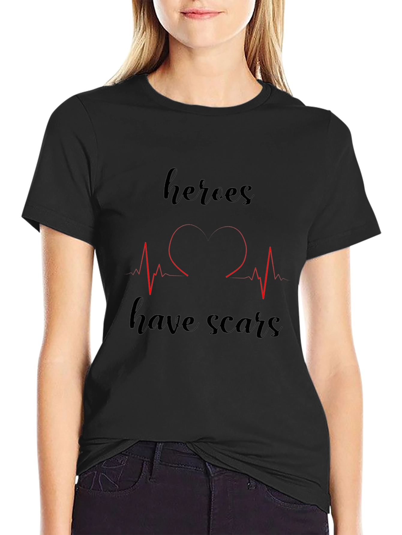 Heroes Have Scars Graphic T-Shirt