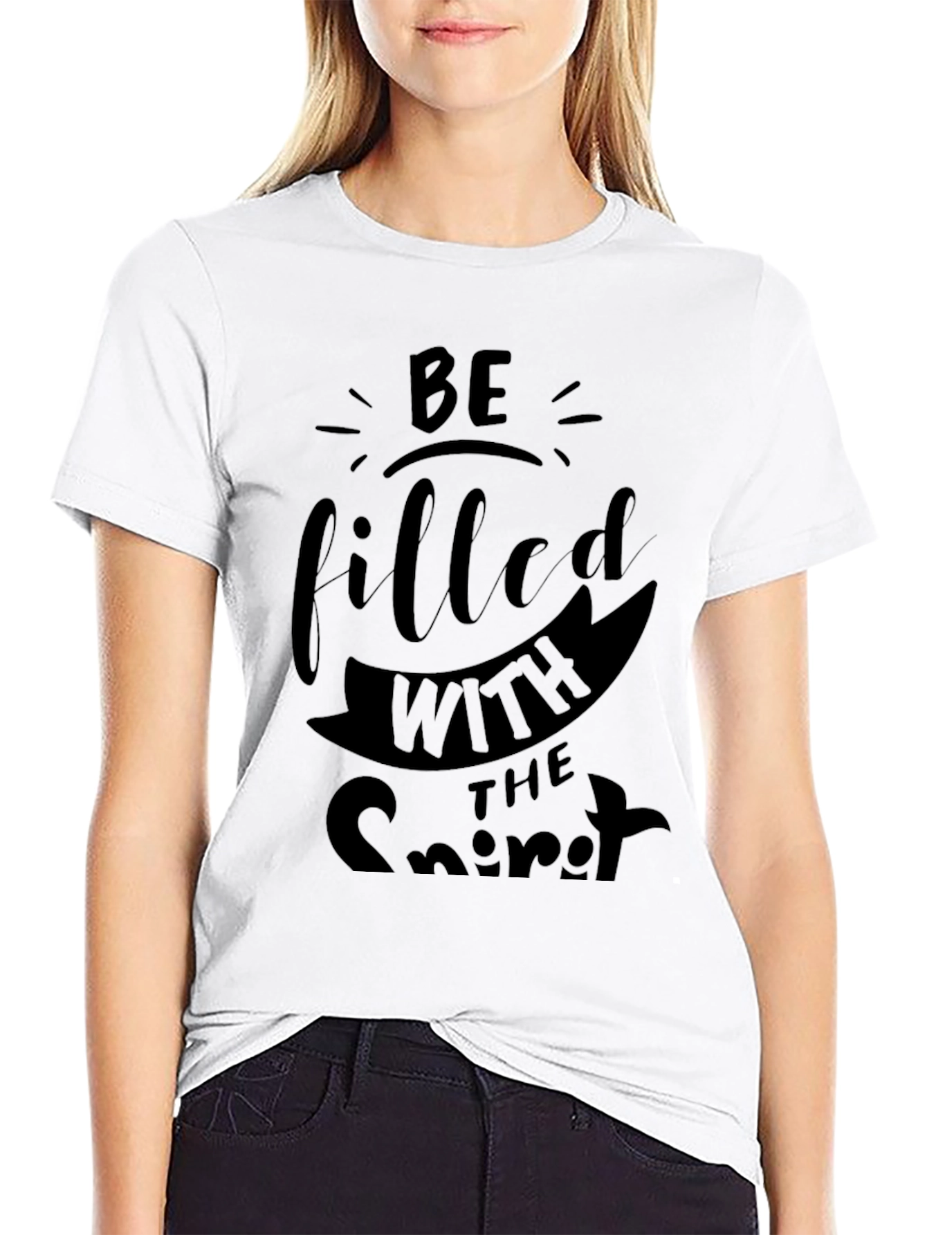 Be Filled With The Spirit Black T-Shirt