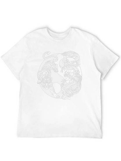Yin Yang Tiger Dragon Graphic T-Shirt