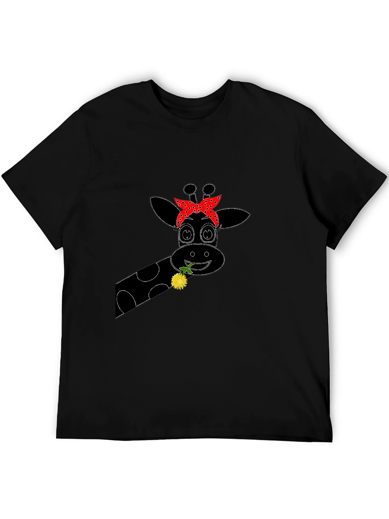 Giraffe Bandana Graphic Tee - Black