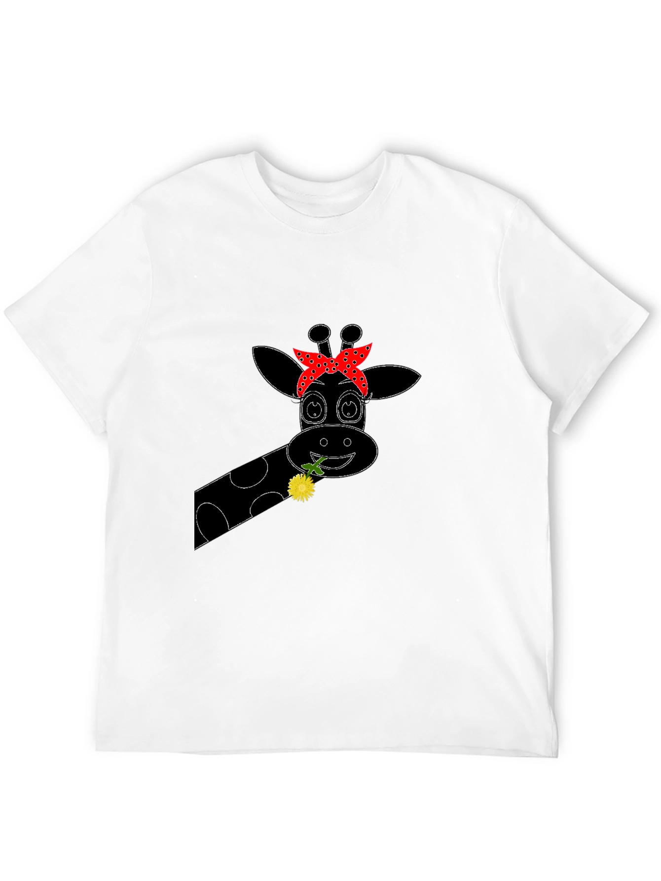 Giraffe Bandana Graphic Tee - Black