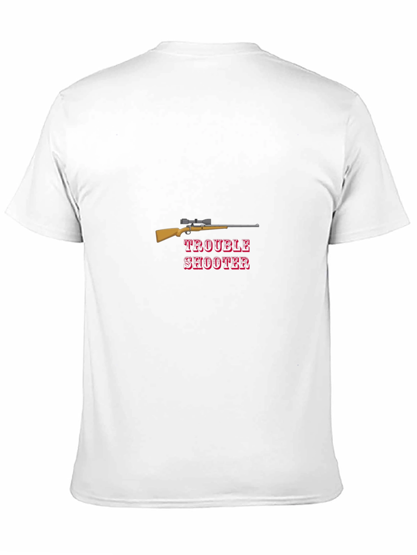 Trouble Shooter Graphic Tee - Rifle Design Black T-Shirt