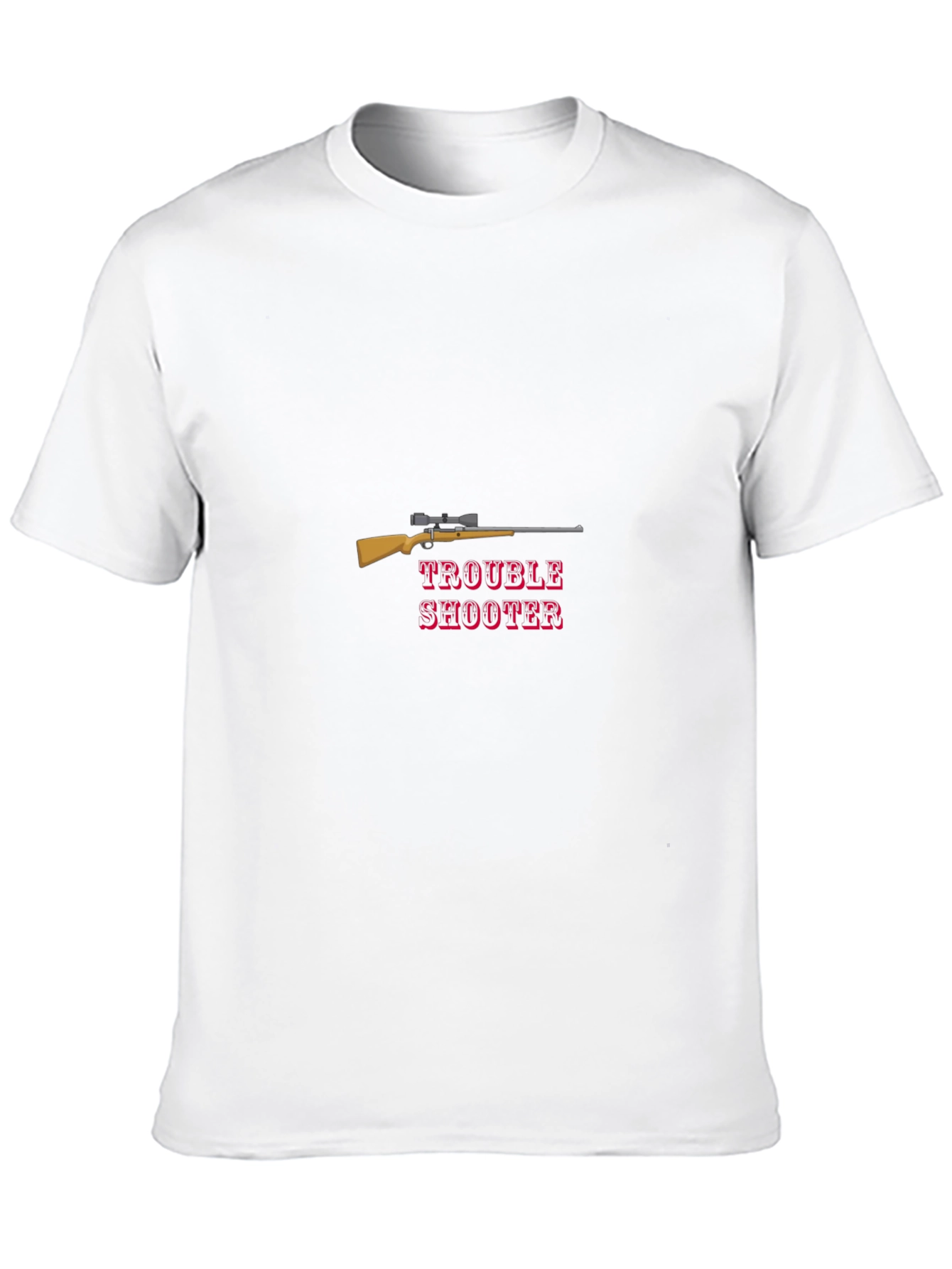 Trouble Shooter Graphic Tee - Rifle Design Black T-Shirt