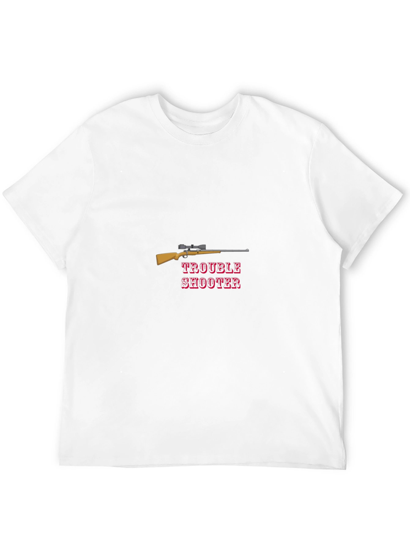Trouble Shooter Graphic Tee - Rifle Design Black T-Shirt
