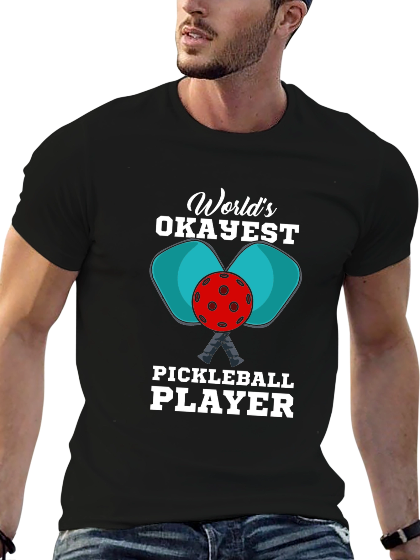 Worlds Okayest Pickleball Player T-Shirt