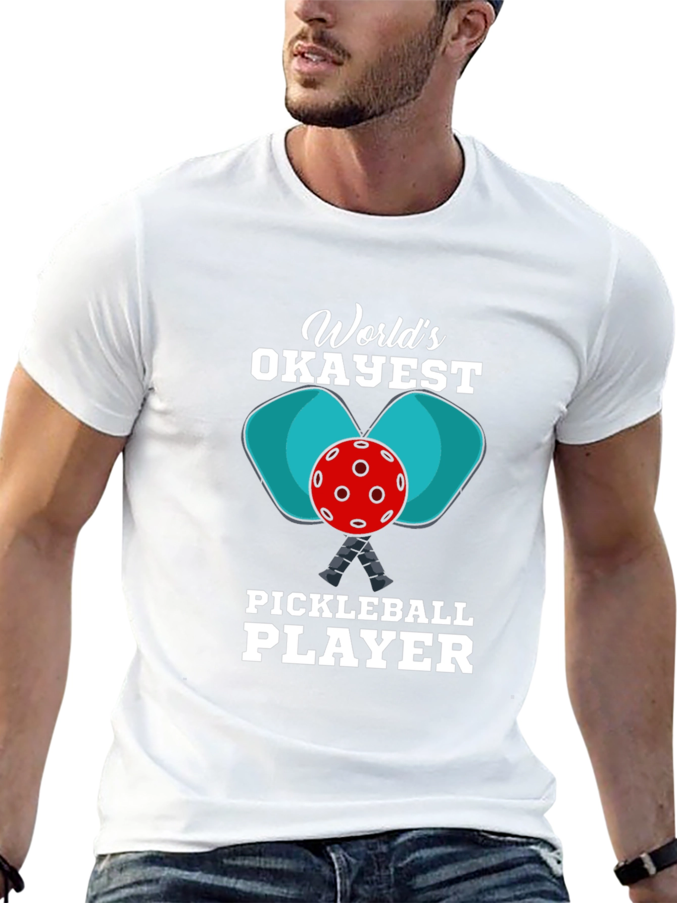 Worlds Okayest Pickleball Player T-Shirt