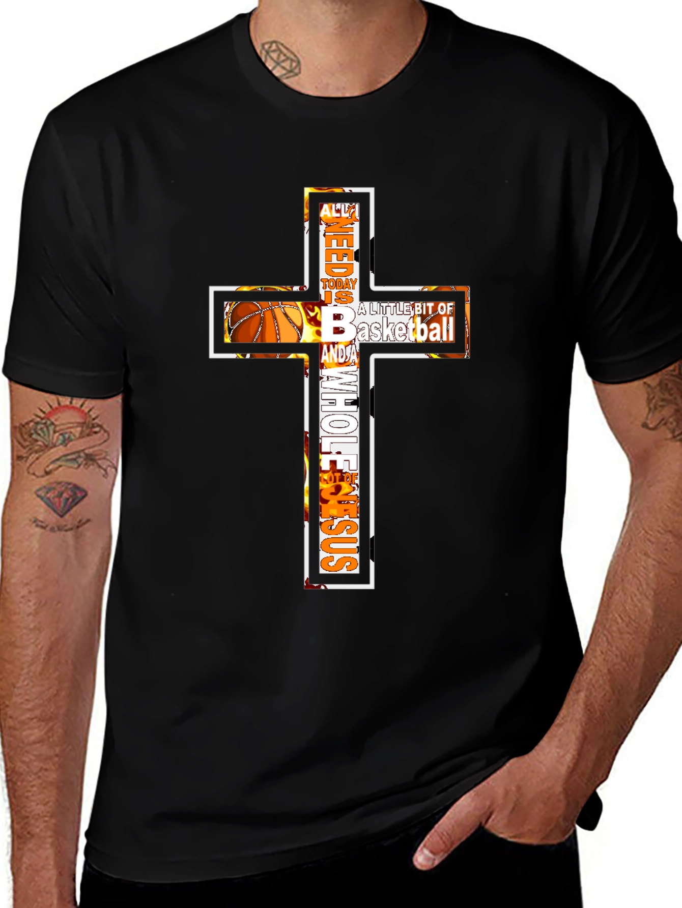 Basketball & Jesus Graphic Tee