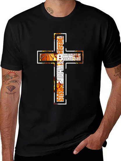 Basketball & Jesus Graphic Tee