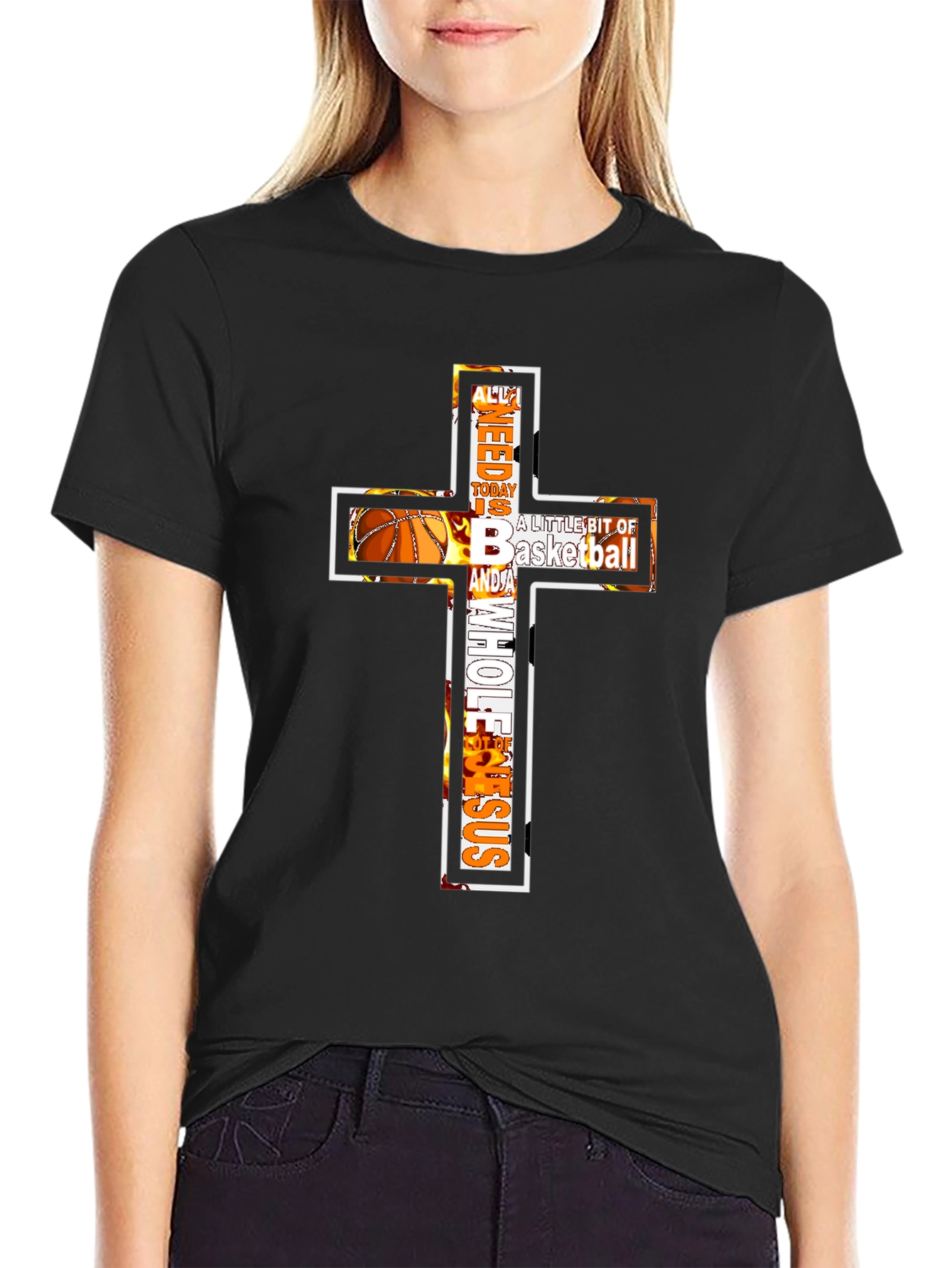 Basketball & Jesus Graphic Tee