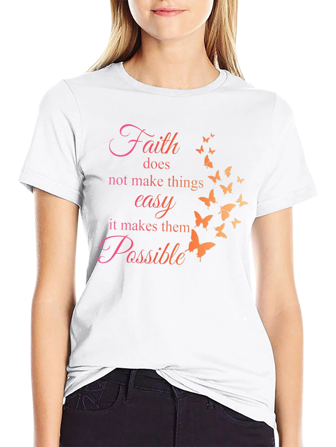Faith Makes Possible Butterfly T-Shirt