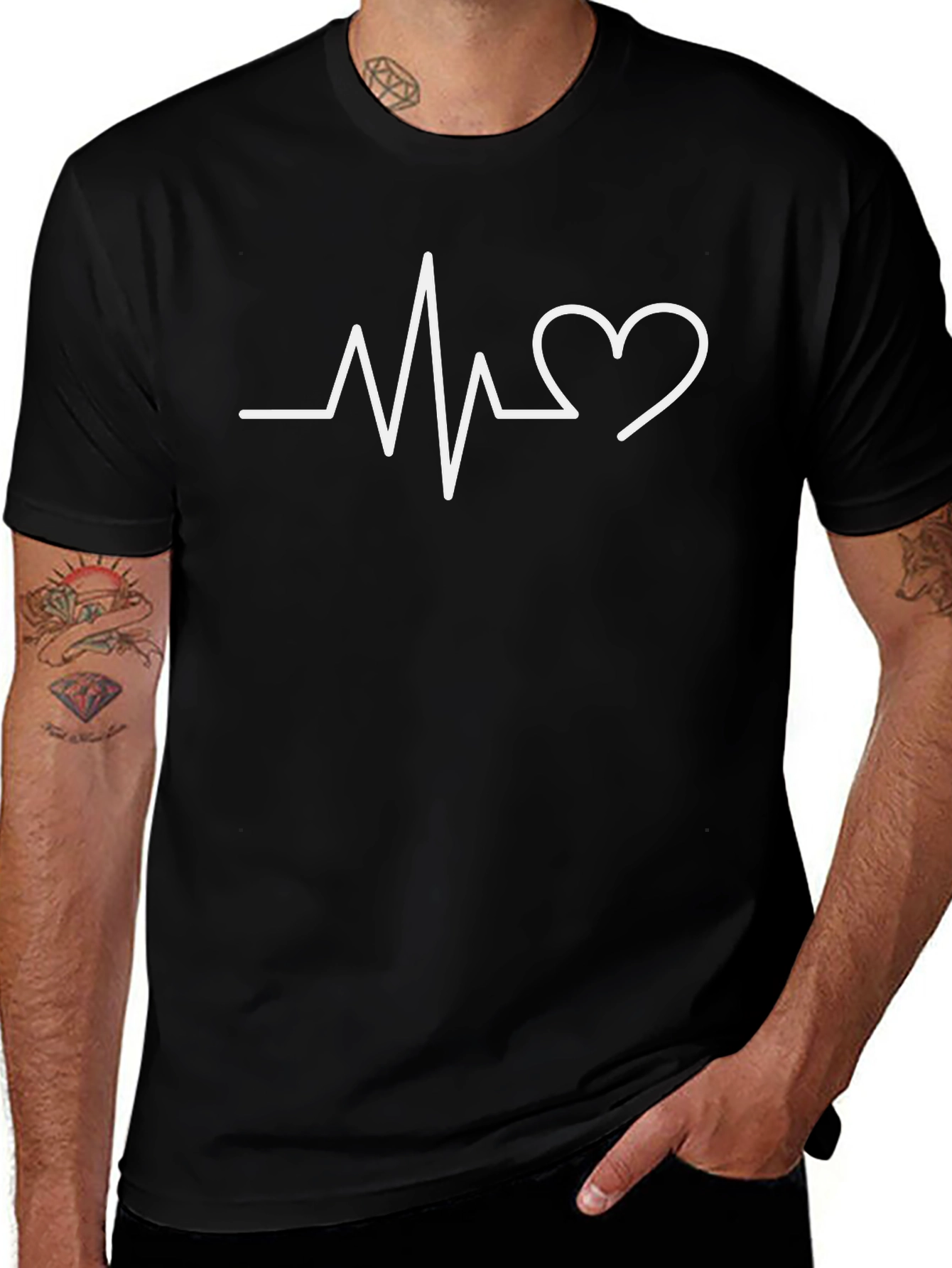 Heartbeat Line Art T-Shirt
