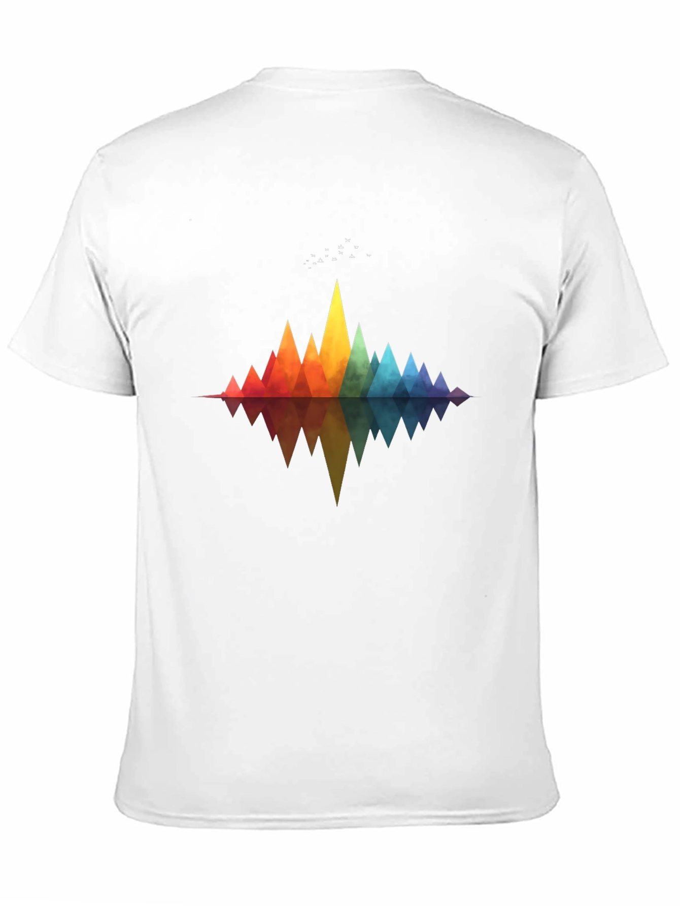 Geometric Rainbow Mountains T-Shirt - Stylish Graphic Tee