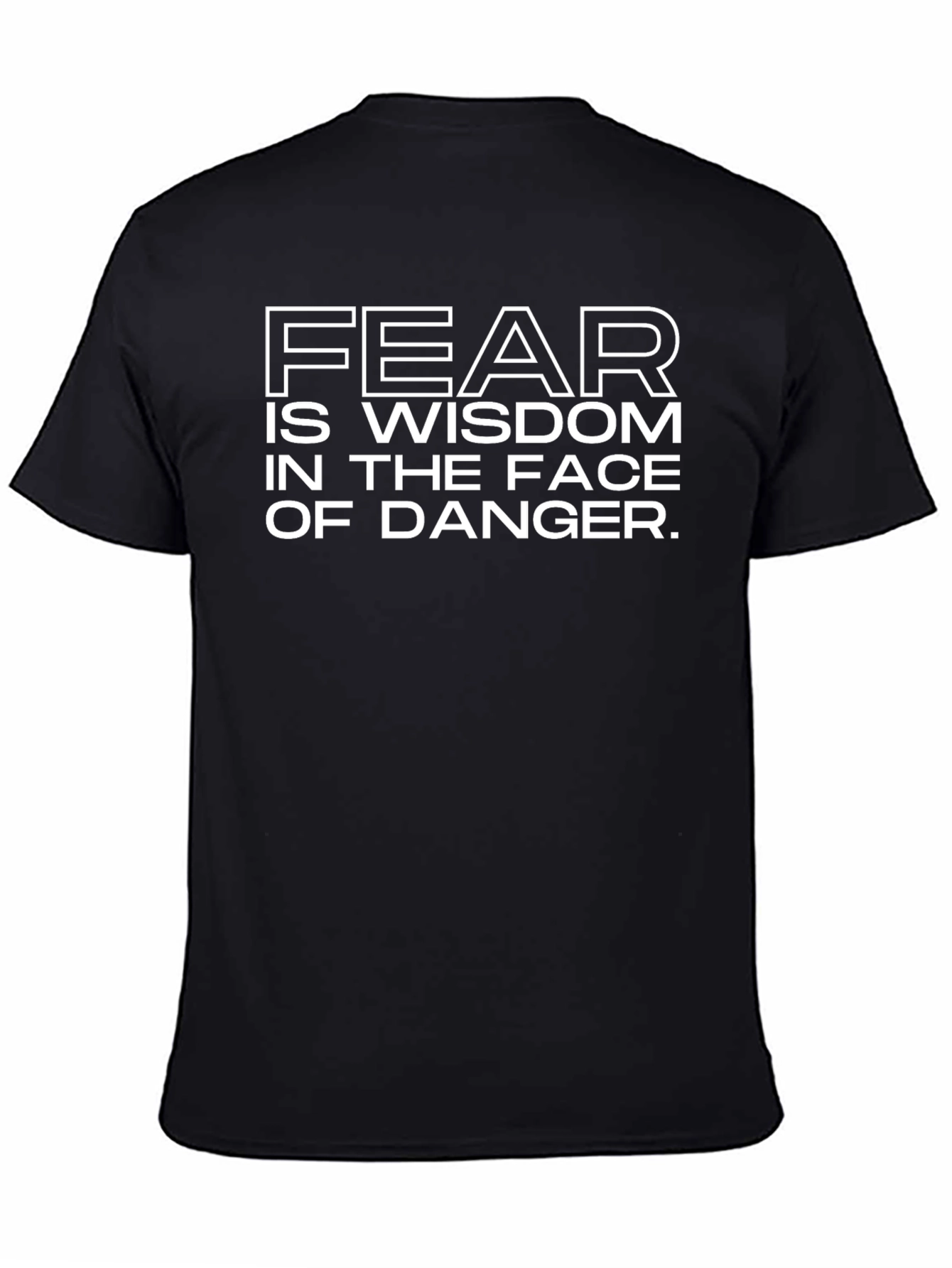 Fear is Wisdom Graphic Tee - Mens Black T-Shirt
