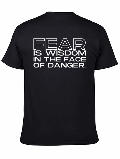 Fear is Wisdom Graphic Tee - Mens Black T-Shirt