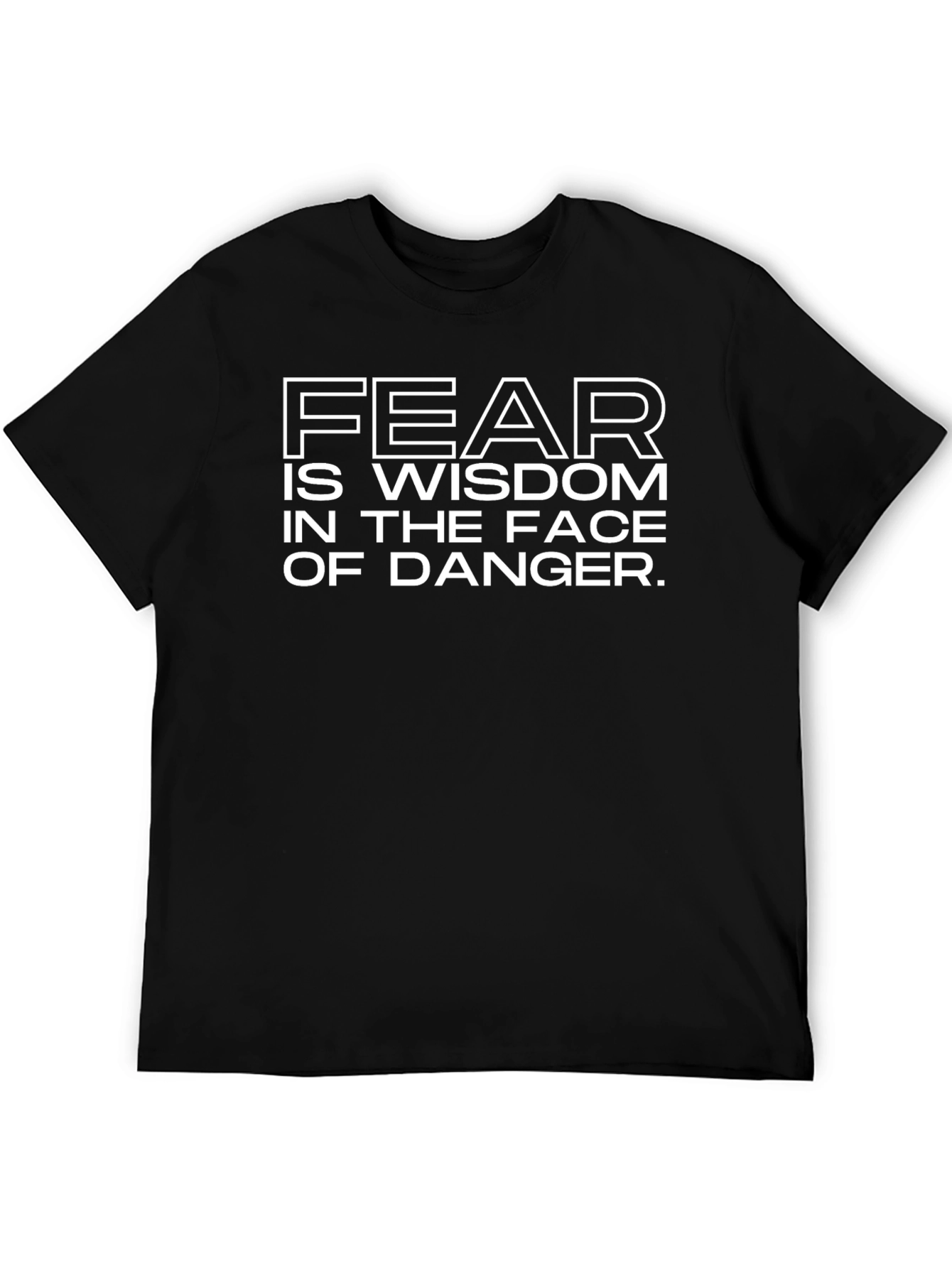 Fear is Wisdom Graphic Tee - Mens Black T-Shirt