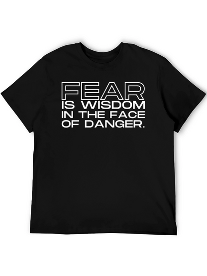 Fear is Wisdom Graphic Tee - Mens Black T-Shirt