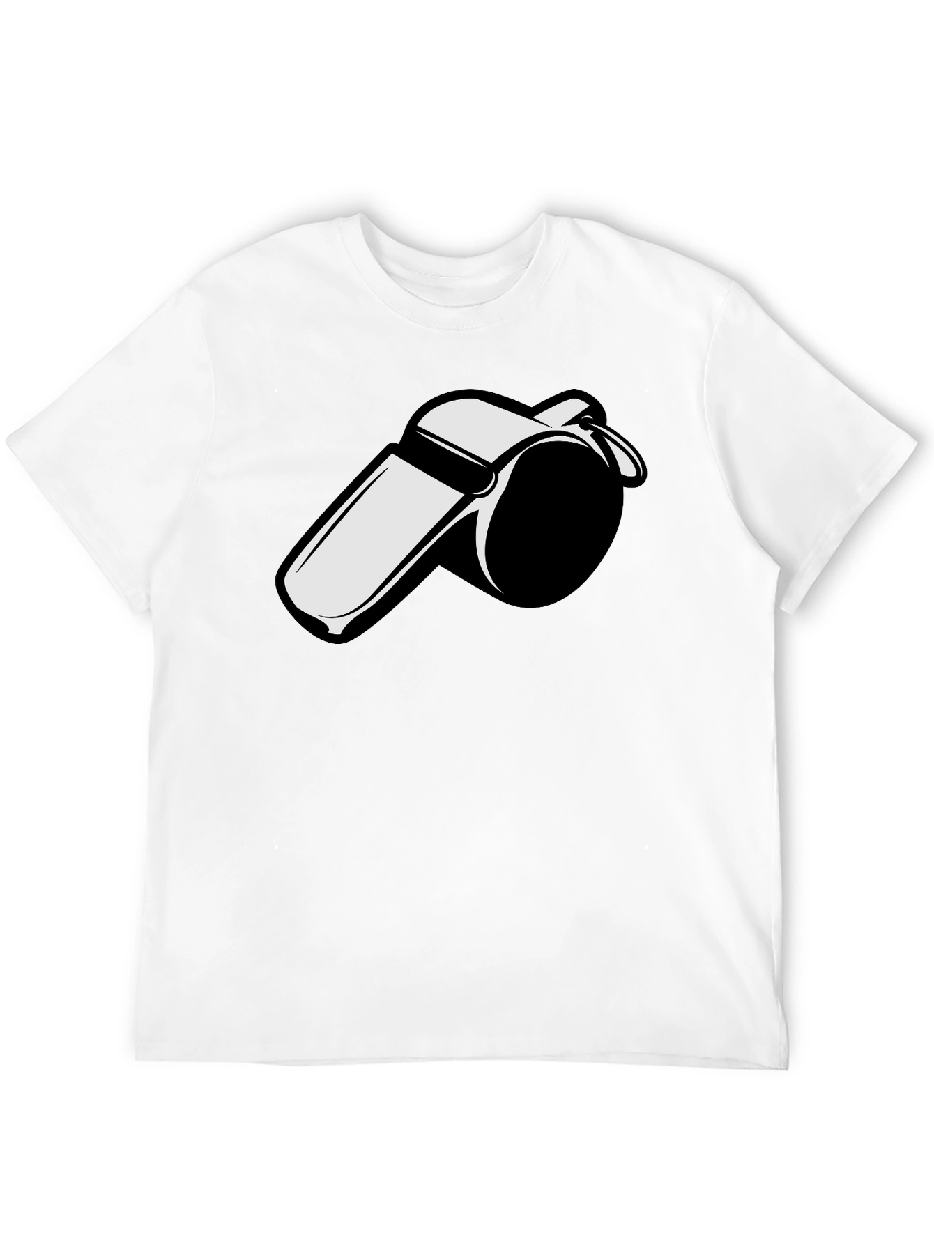 Whistle Graphic Tee - Black Cotton T-Shirt