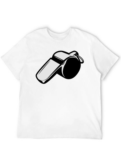 Whistle Graphic Tee - Black Cotton T-Shirt