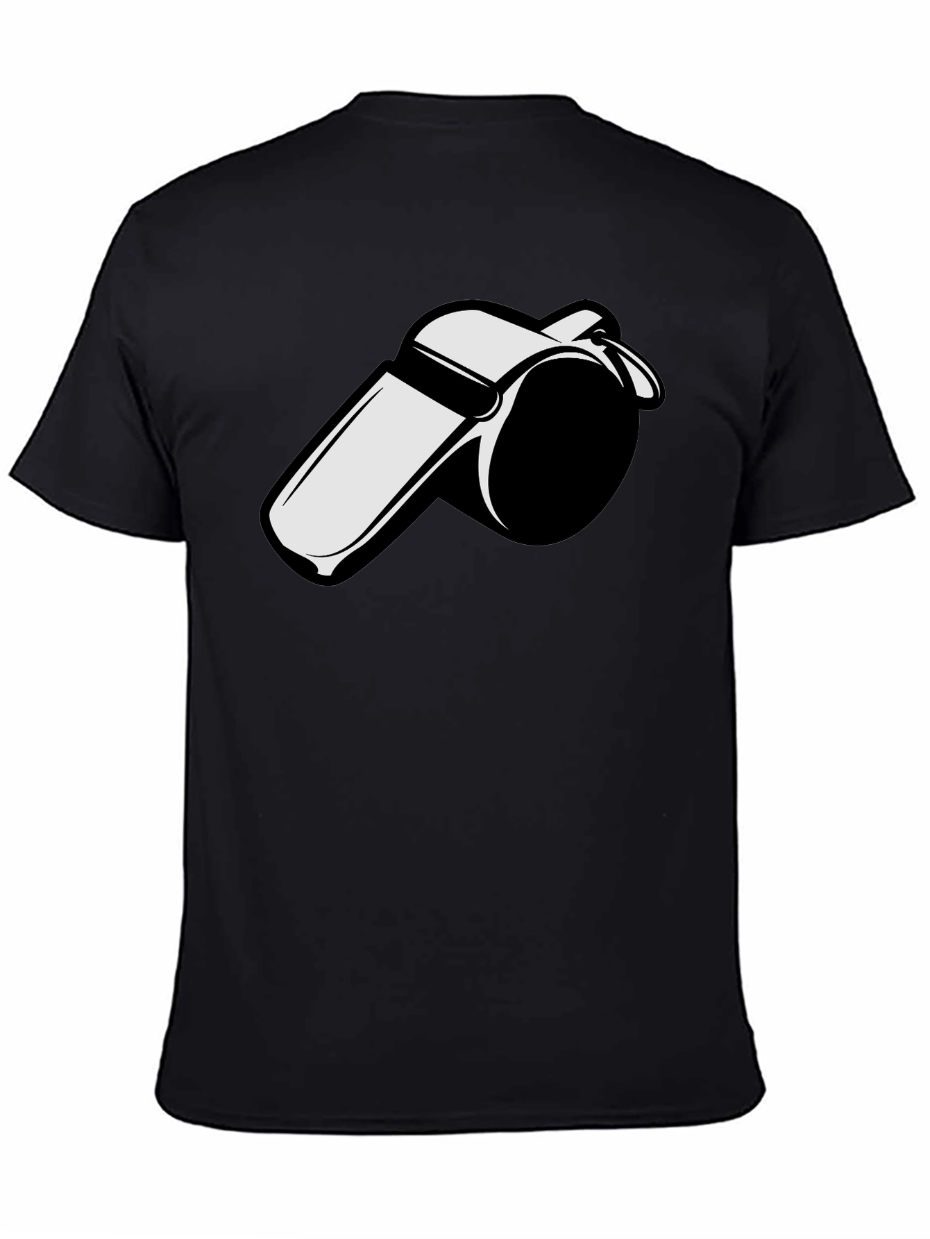 Whistle Graphic Tee - Black Cotton T-Shirt