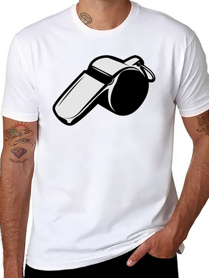 Whistle Graphic Tee - Black Cotton T-Shirt