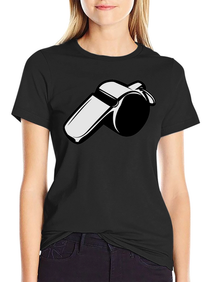Whistle Graphic Tee - Black Cotton T-Shirt