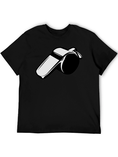 Whistle Graphic Tee - Black Cotton T-Shirt