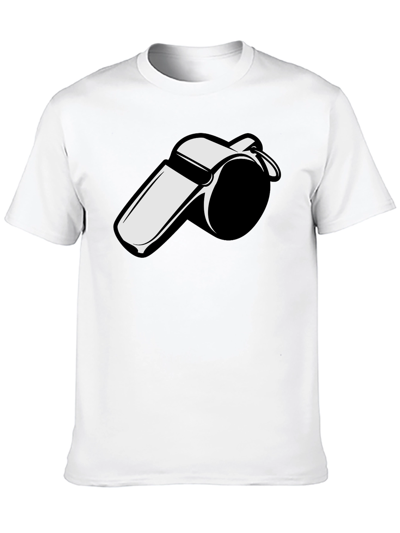 Whistle Graphic Tee - Black Cotton T-Shirt