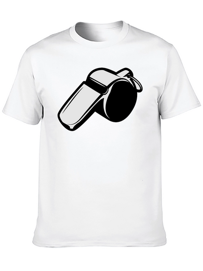 Whistle Graphic Tee - Black Cotton T-Shirt