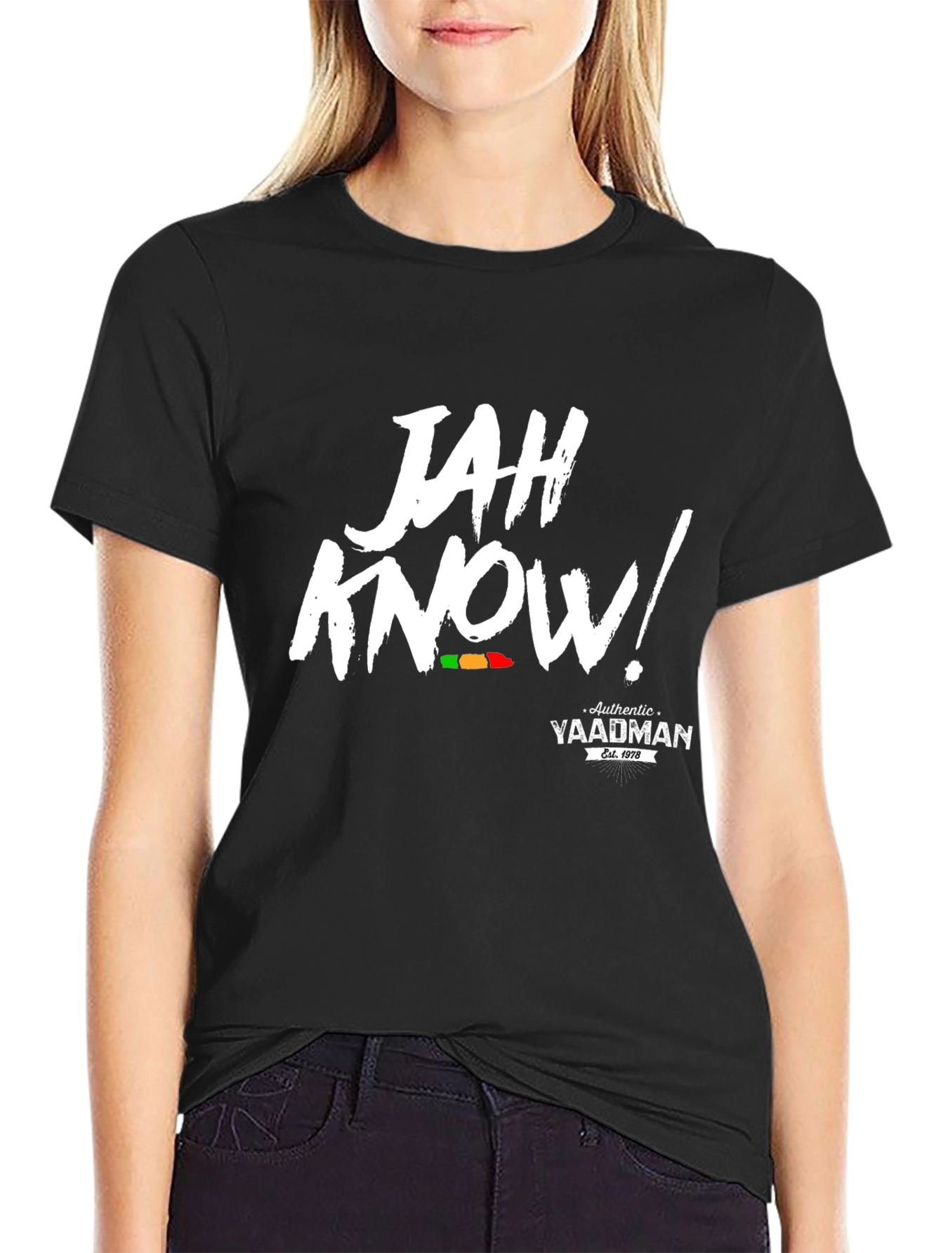 Jah Know! Authentic Yaadman Black T-Shirt