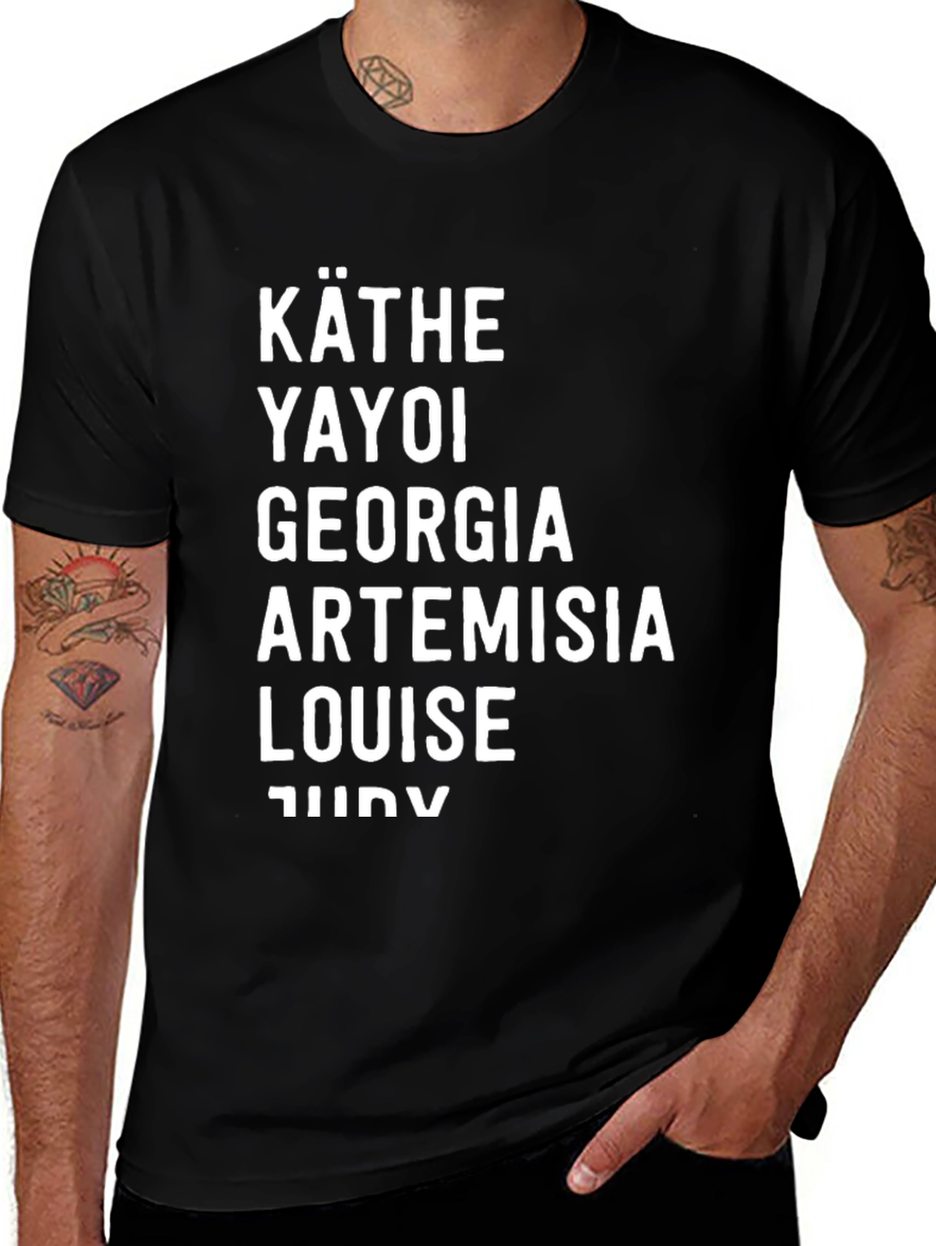 Painter Women Names Black T-Shirt
