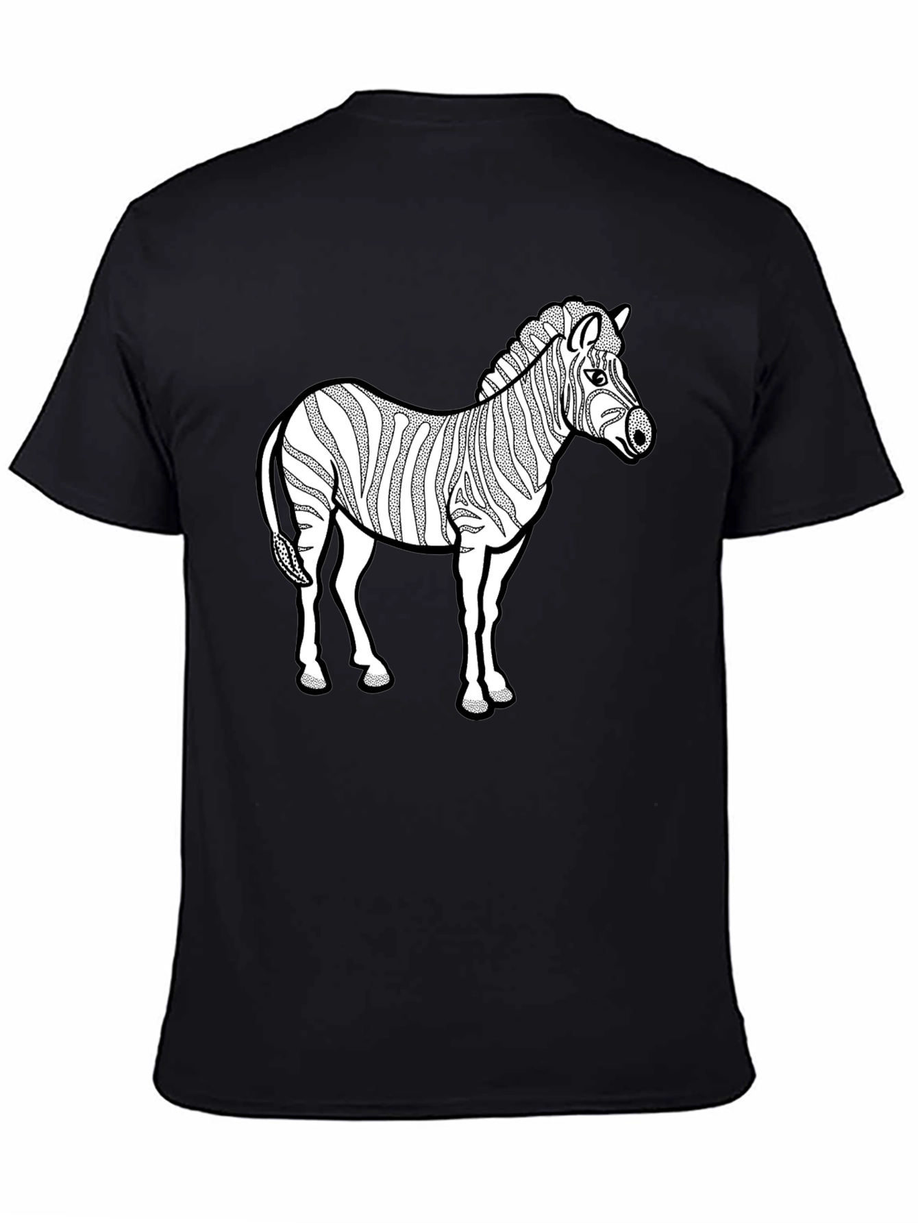 Zebra Graphic Black T-Shirt