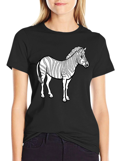 Zebra Graphic Black T-Shirt