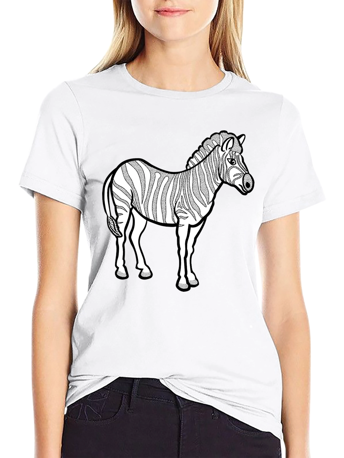 Zebra Graphic Black T-Shirt