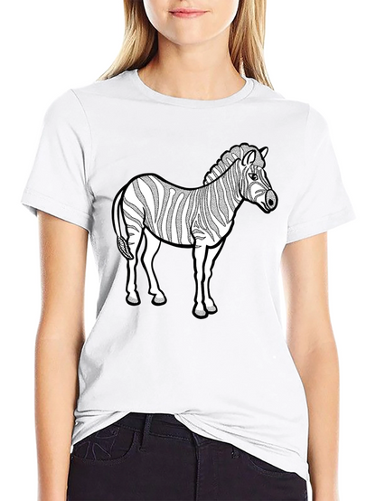 Zebra Graphic Black T-Shirt