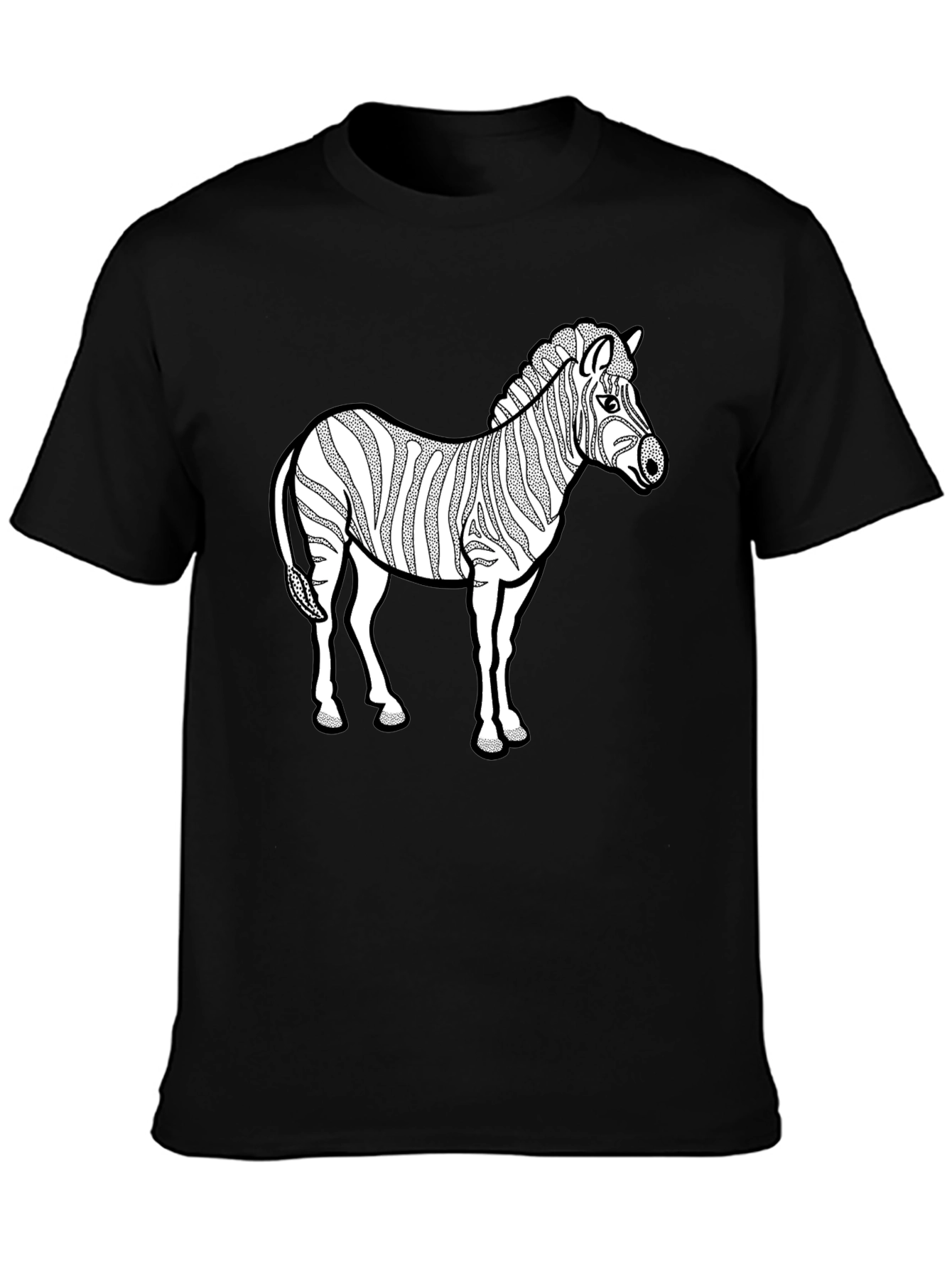 Zebra Graphic Black T-Shirt