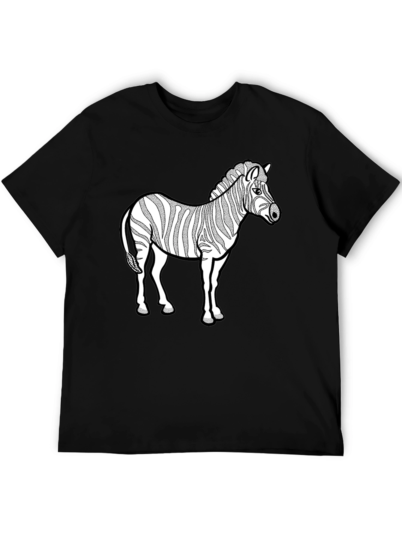 Zebra Graphic Black T-Shirt