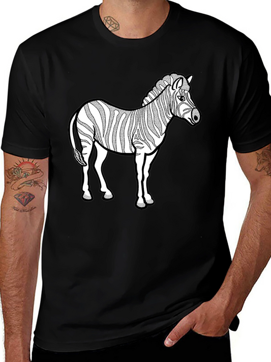 Zebra Graphic Black T-Shirt