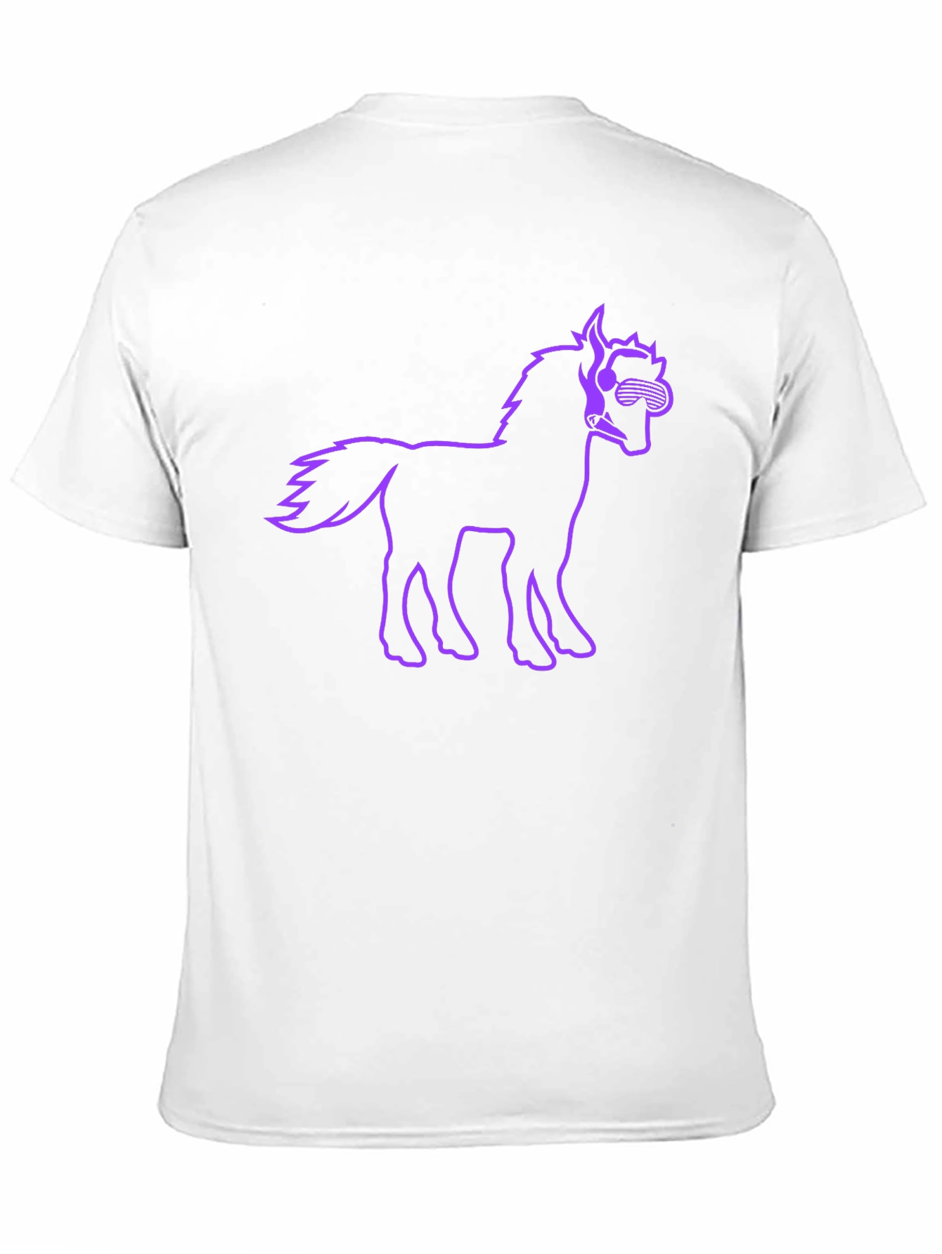 Cool Horse Graphic Tee - Black Cotton T-Shirt