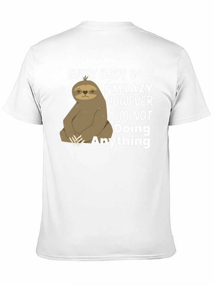 Lazy Sloth Graphic T-Shirt - Funny & Relatable