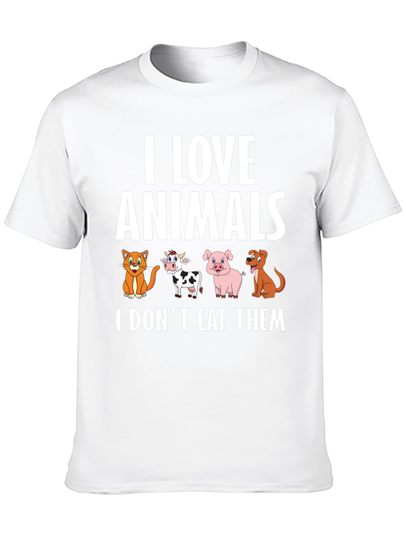 Vegan Animal Lover T-Shirt - I Love Animals