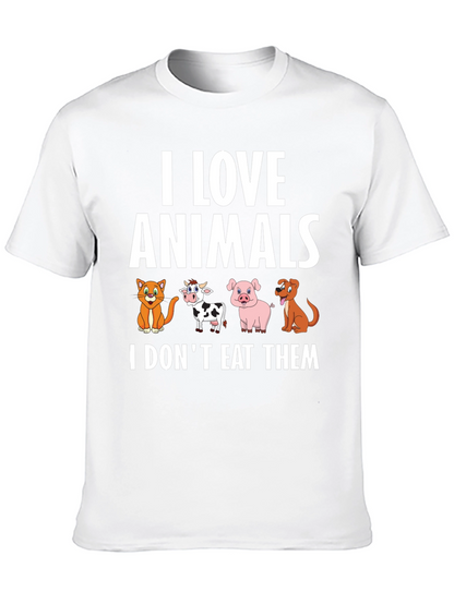 Vegan Animal Lover T-Shirt - I Love Animals