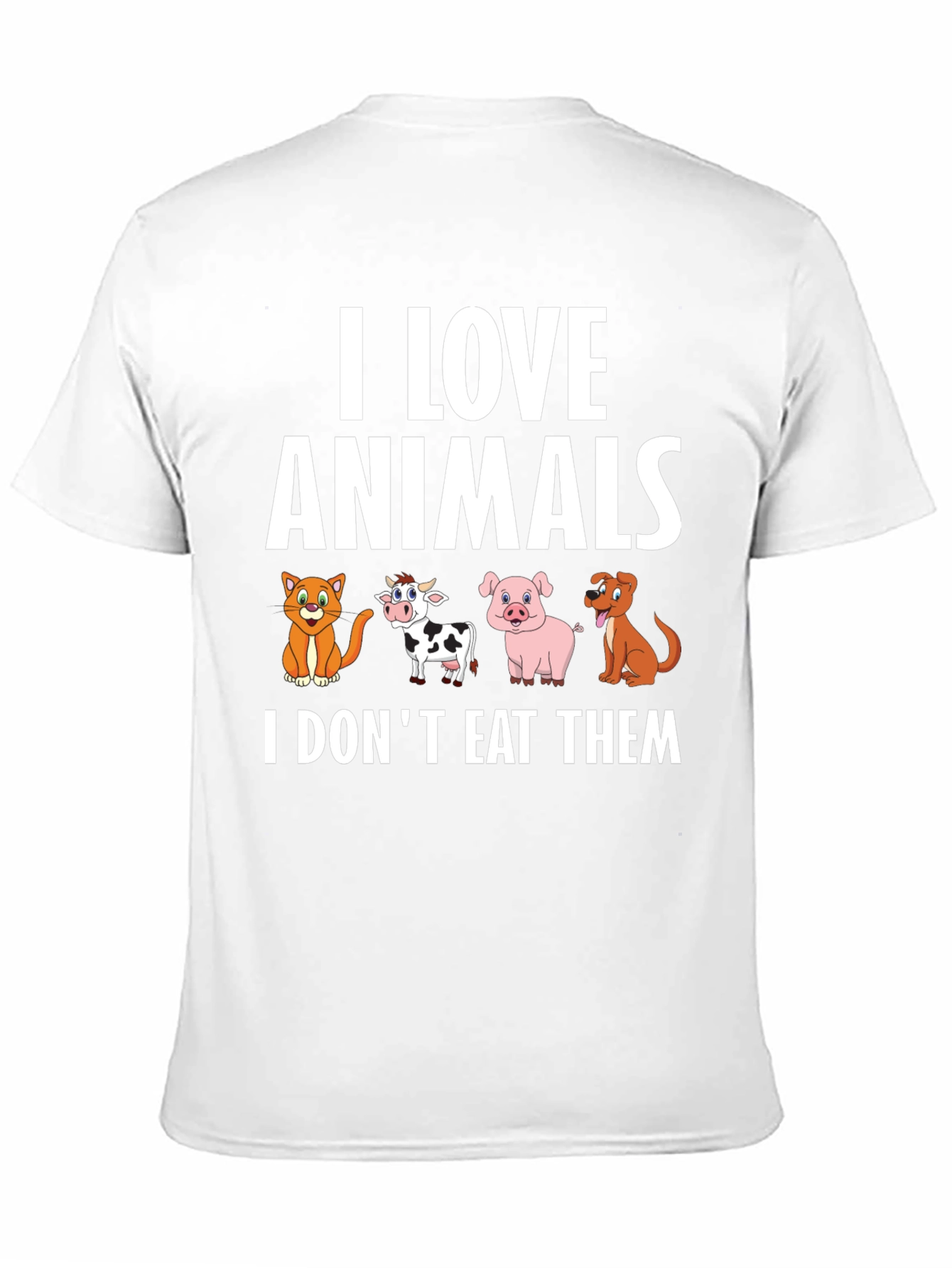 Vegan Animal Lover T-Shirt - I Love Animals