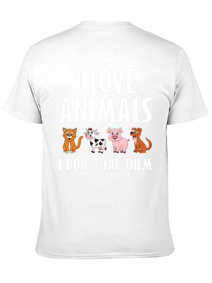 Vegan Animal Lover T-Shirt - I Love Animals