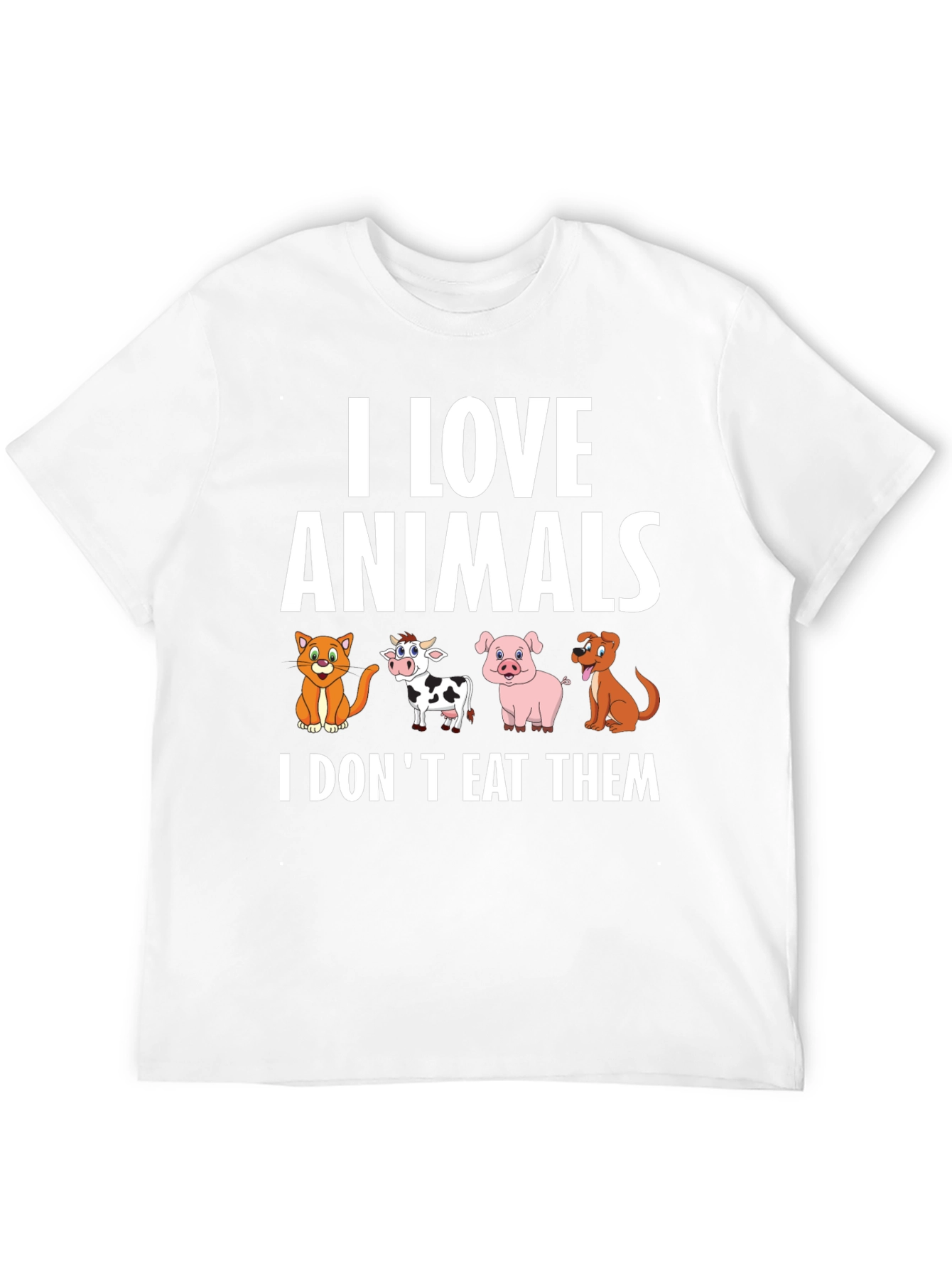 Vegan Animal Lover T-Shirt - I Love Animals