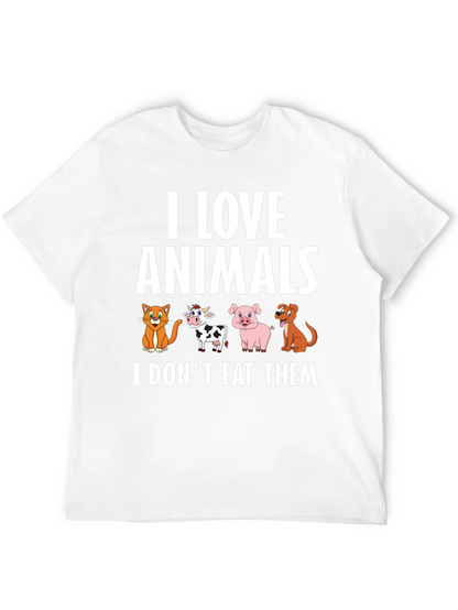 Vegan Animal Lover T-Shirt - I Love Animals